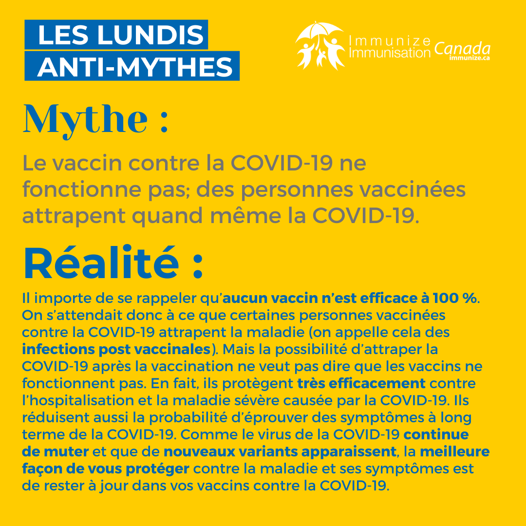 Les lundis anti-mythes - COVID-19 - image 13 pour Instagram
