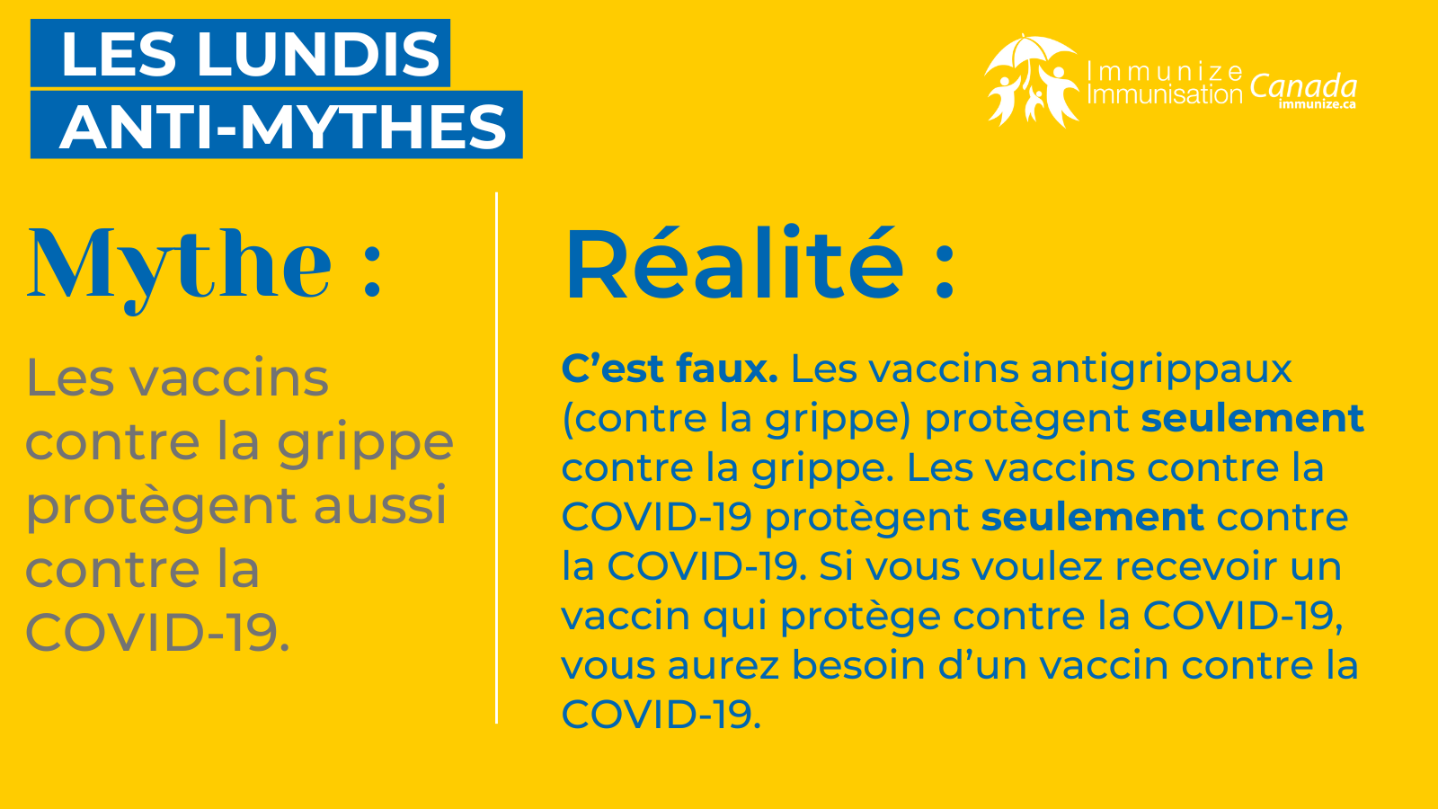 Les lundis anti-mythes - COVID-19 - image 1 pour Twitter/X