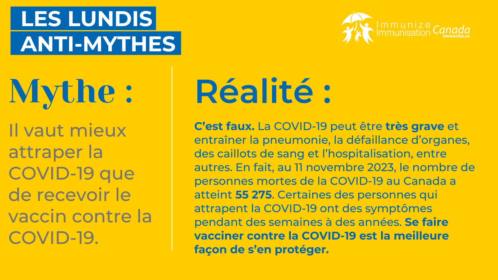 Les lundis anti-mythes - COVID-19 - image 2 pour Twitter/X