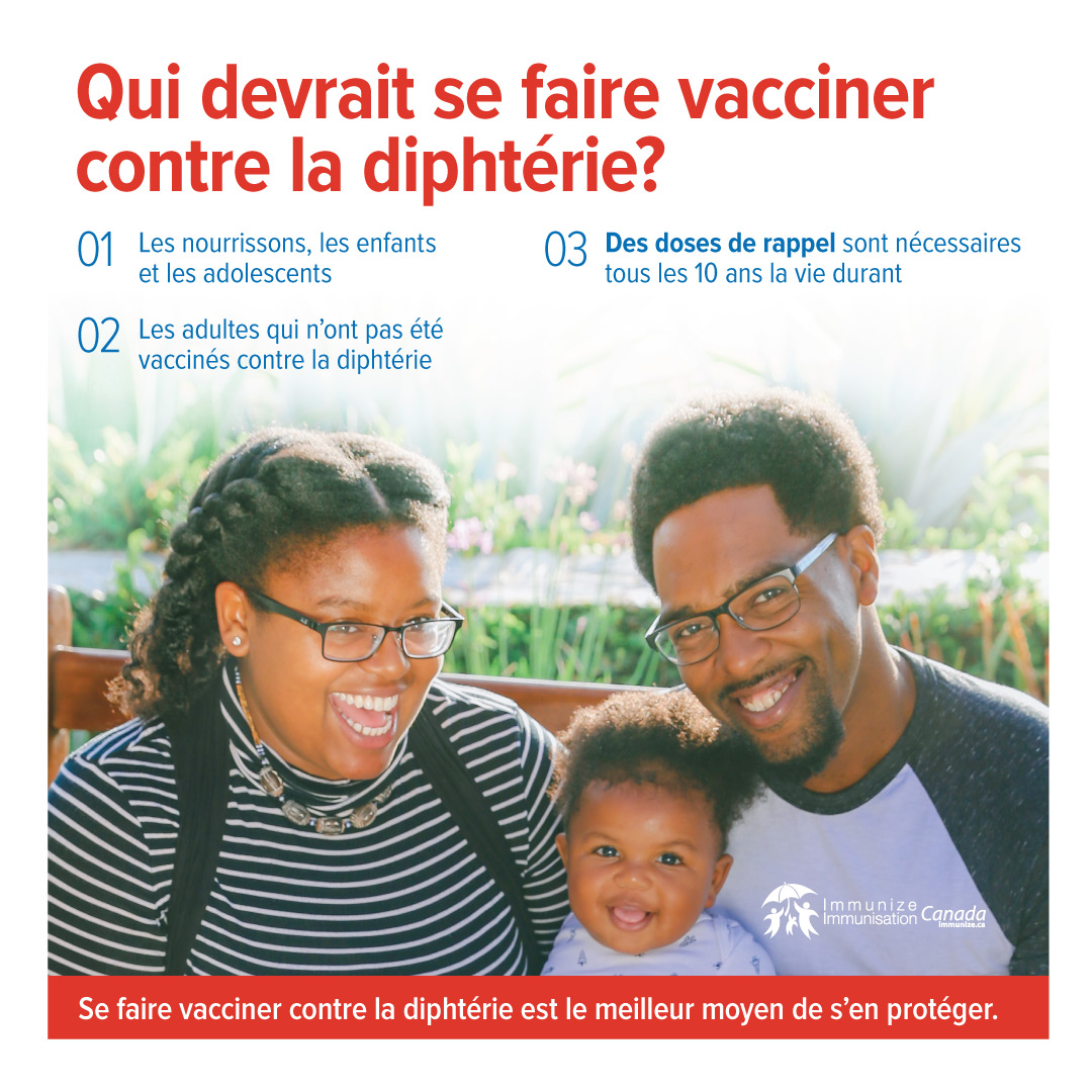 Qui devrait se faire vacciner contre la diphtérie? - image pour Instagram
