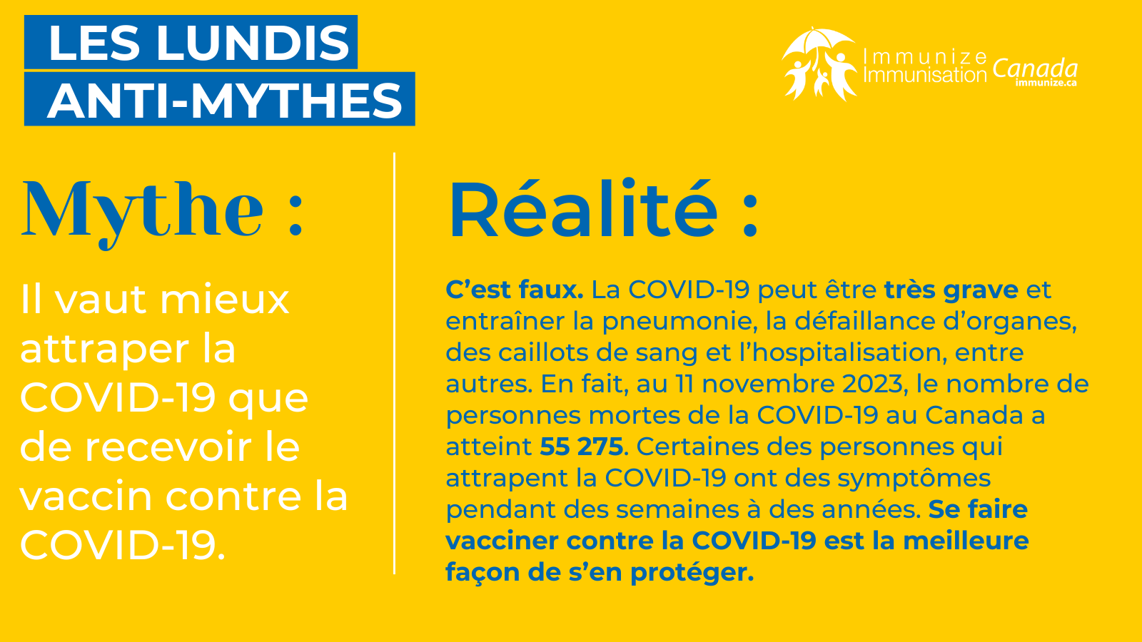 Les lundis anti-mythes (Twitter/X) - la COVID-19 1