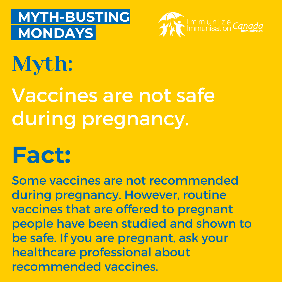 Myth-busting Mondays (Instagram) - Vaccines during pregnancy