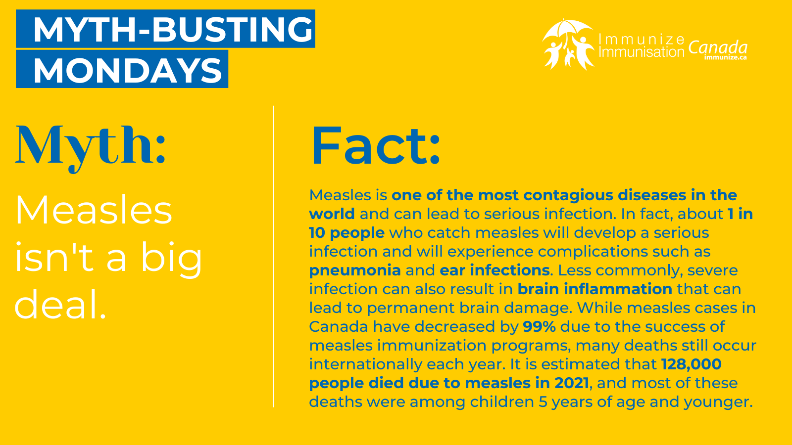 Myth-busting Mondays - measles - image 1 for Twitter