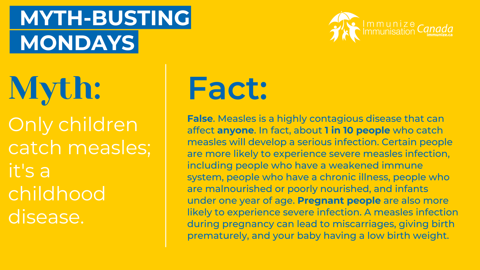 Myth-busting Mondays - measles - image 3 for Twitter