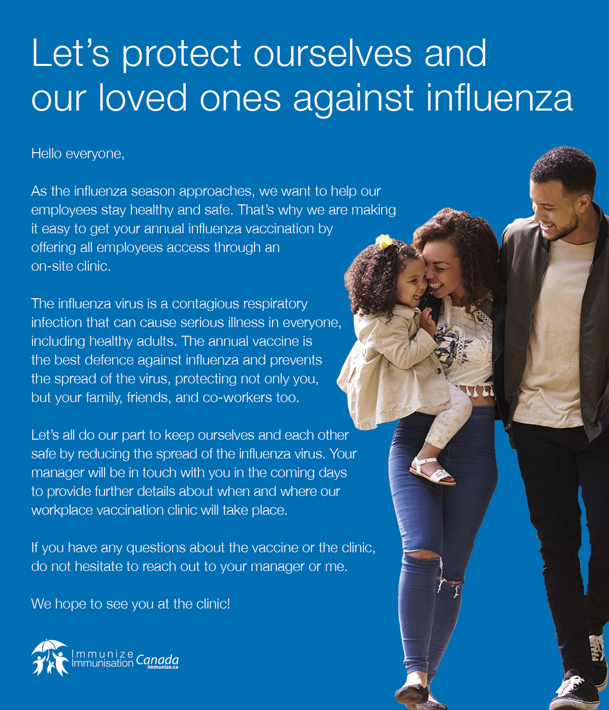 on-site influenza immunization clinic - option 2