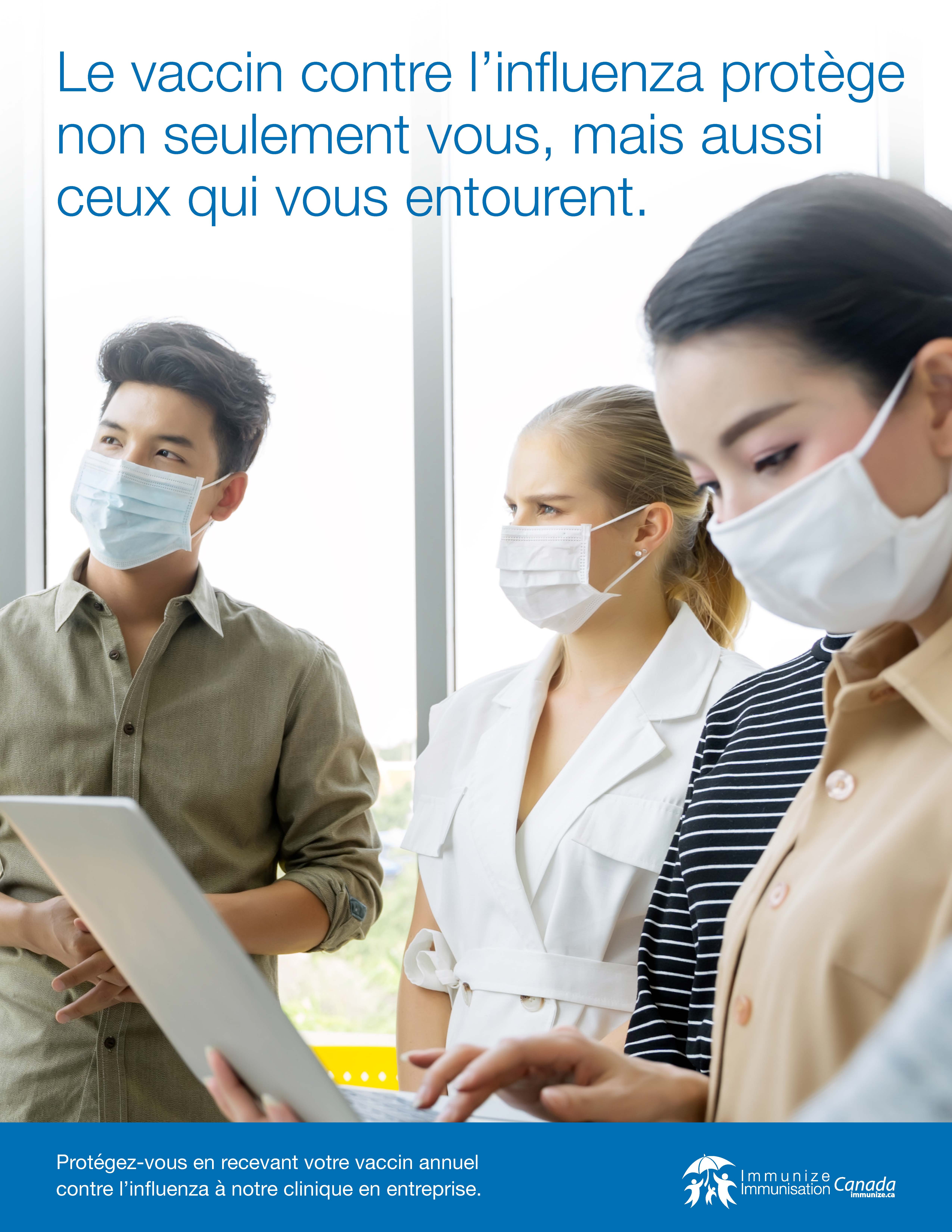 Affiche d'information option 2 : influenza