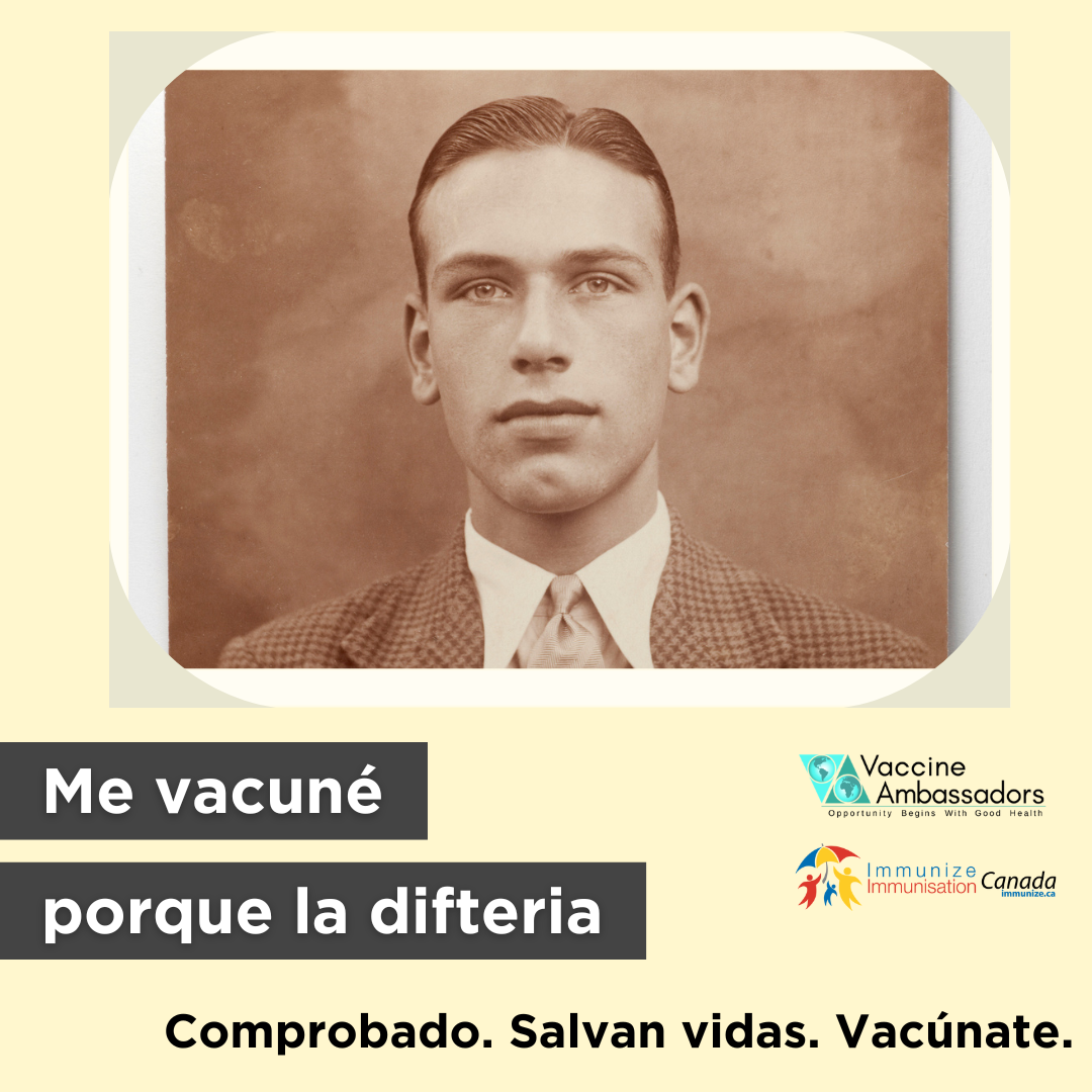 Me vacuné porque la difteria