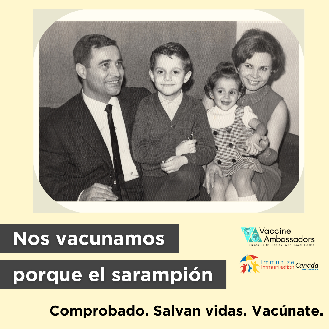 Nos vacunamos porque el sarampión