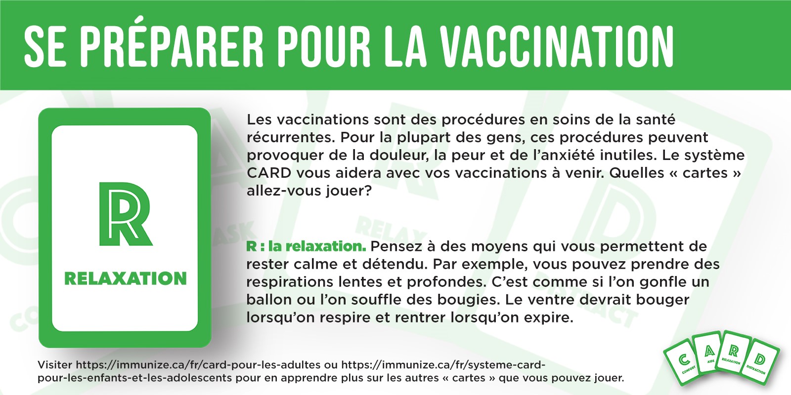 Se préparer pour la vaccination : Relaxation