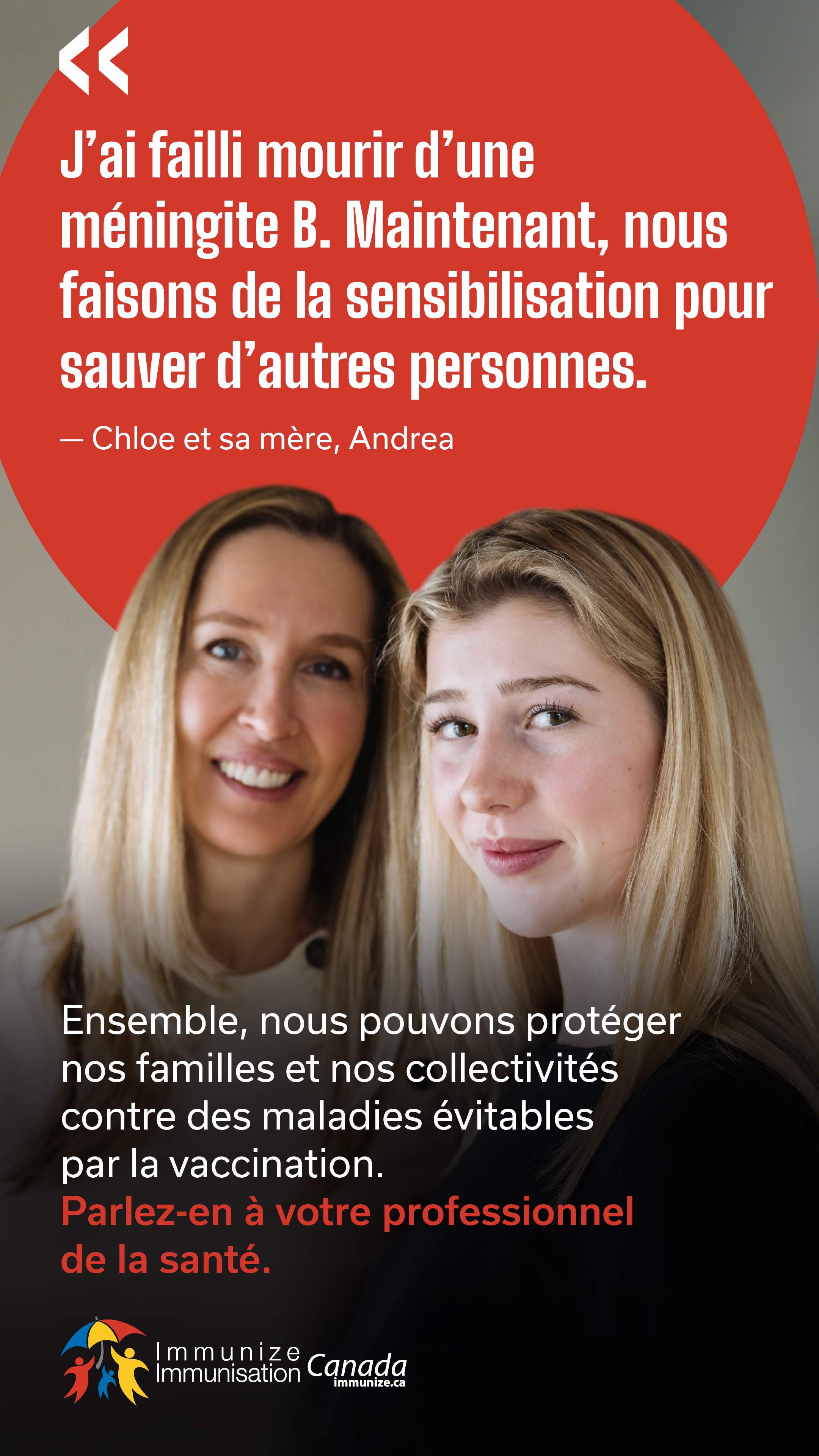 J’ai failli mourir d’une méningite B. Maintenant, nous faisons de la sensibilisation pour sauver d’autres personnes (image pour médias sociaux 4)