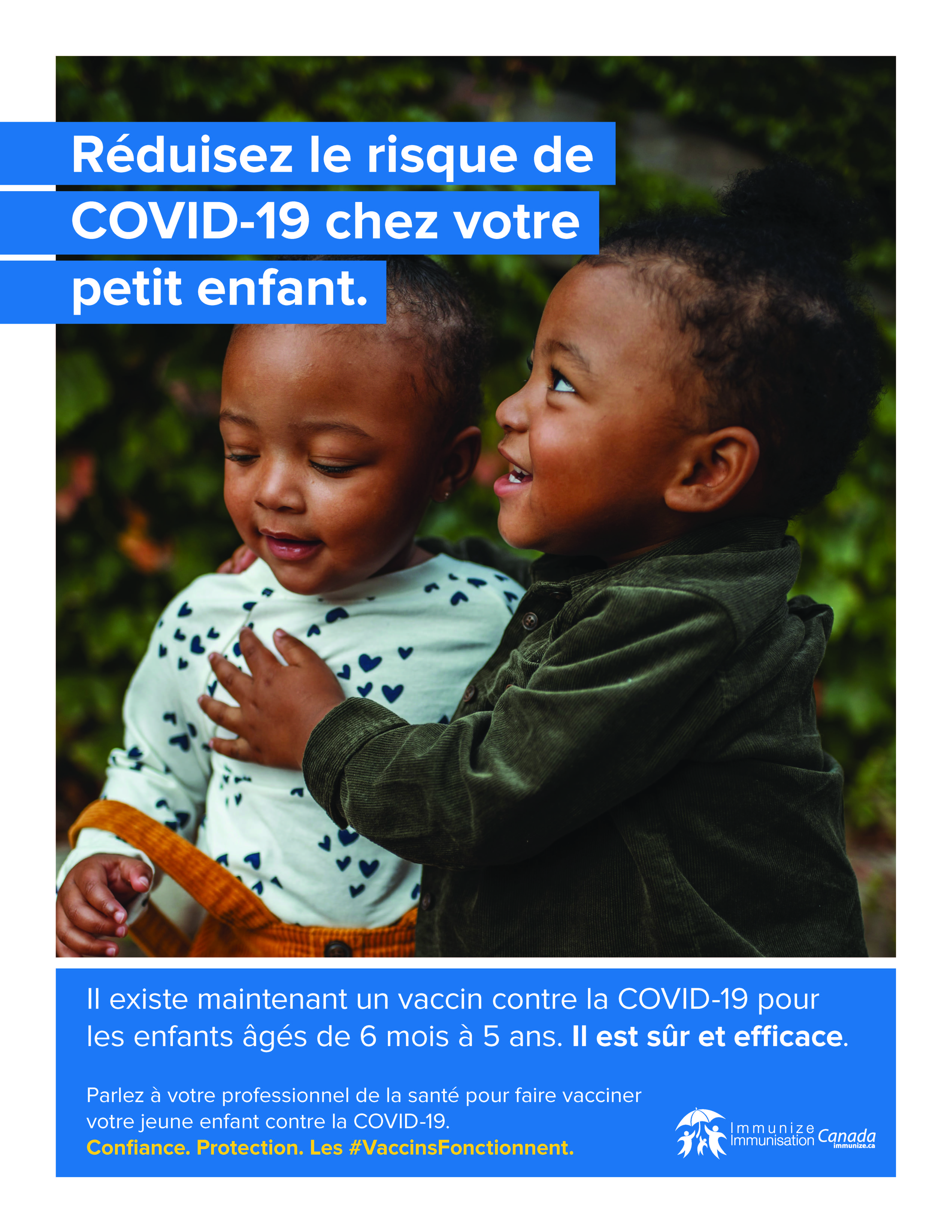 Réduisez le risque de COVID-19 chez votre petit enfant.