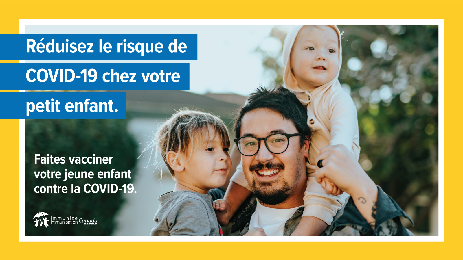 Réduisez le risque de COVID-19 chez votre petit enfant (image pour médias sociaux 1 pour Twitter)