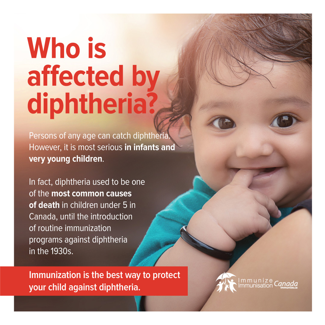 Who is affected by diphtheria? - image for Instagram