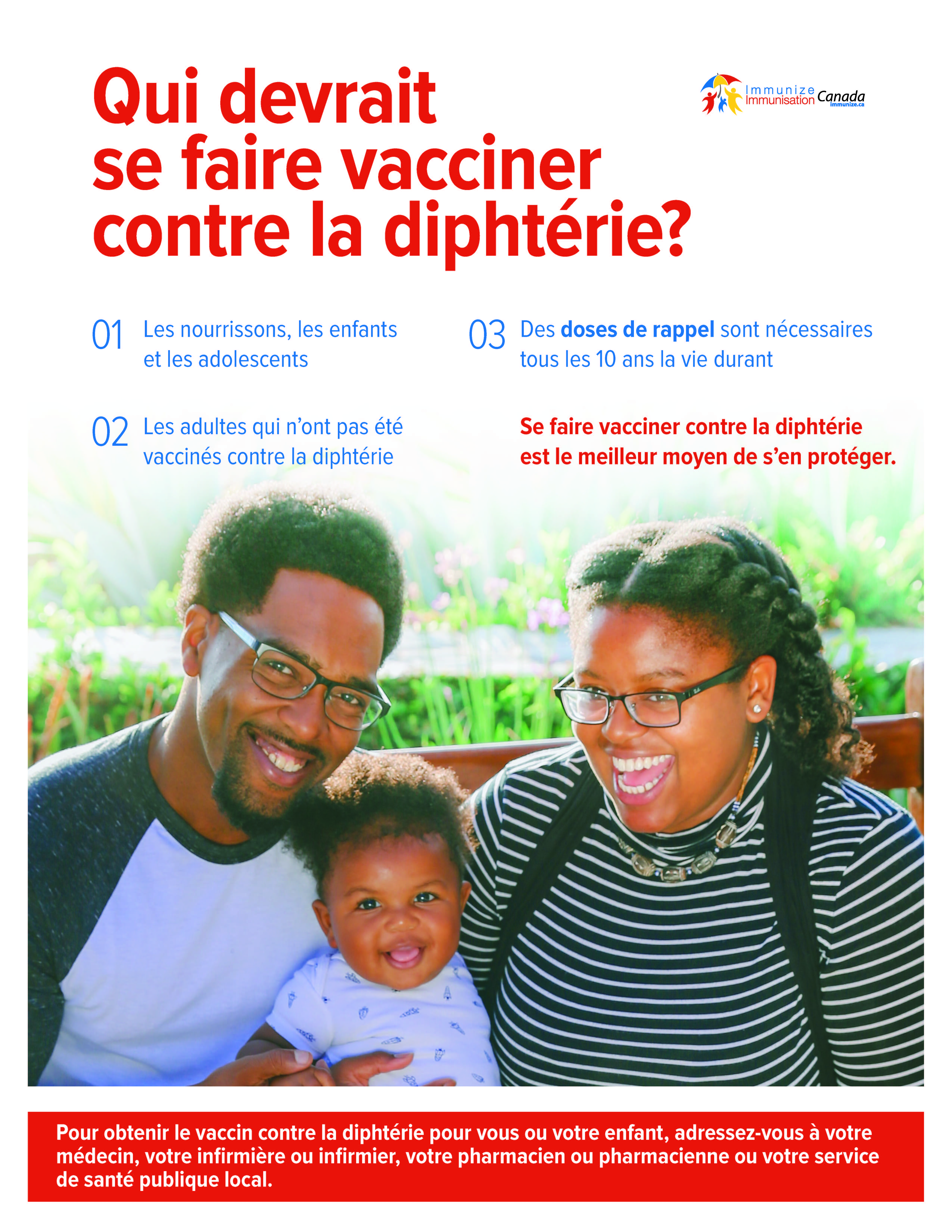 Qui devrait se faire vacciner contre la diphtérie?