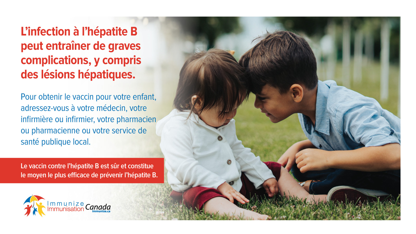 L’infection à l’hépatite B peut entraîner de complications graves - enfants - image 2 pour Twitter/Facebook