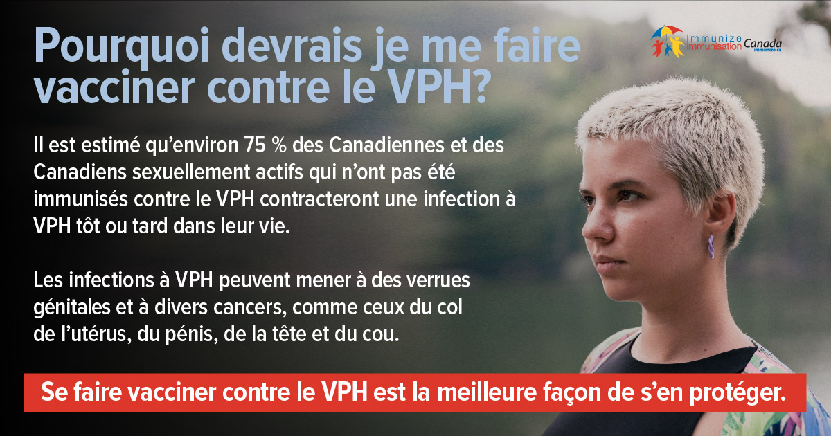 Pourquoi devrais-je me faire vacciner contre le VPH? (image pour médias sociaux - Facebook)