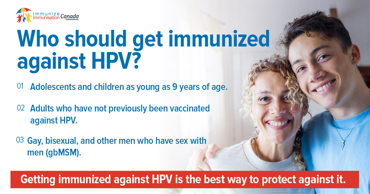 Who should get immunized against HPV? (social media image for Facebook)
