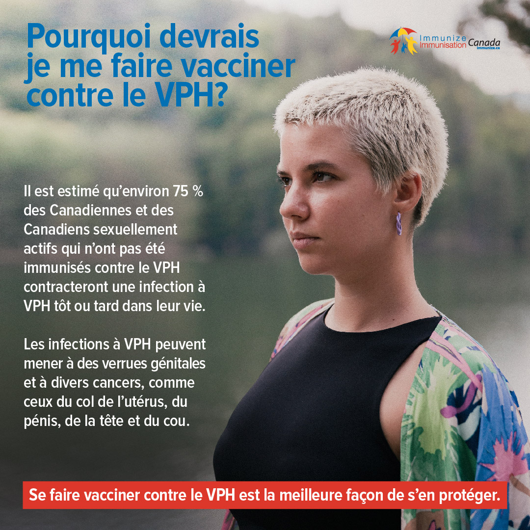 Pourquoi devrais-je me faire vacciner contre le VPH? (image pour médias sociaux - Instagram)