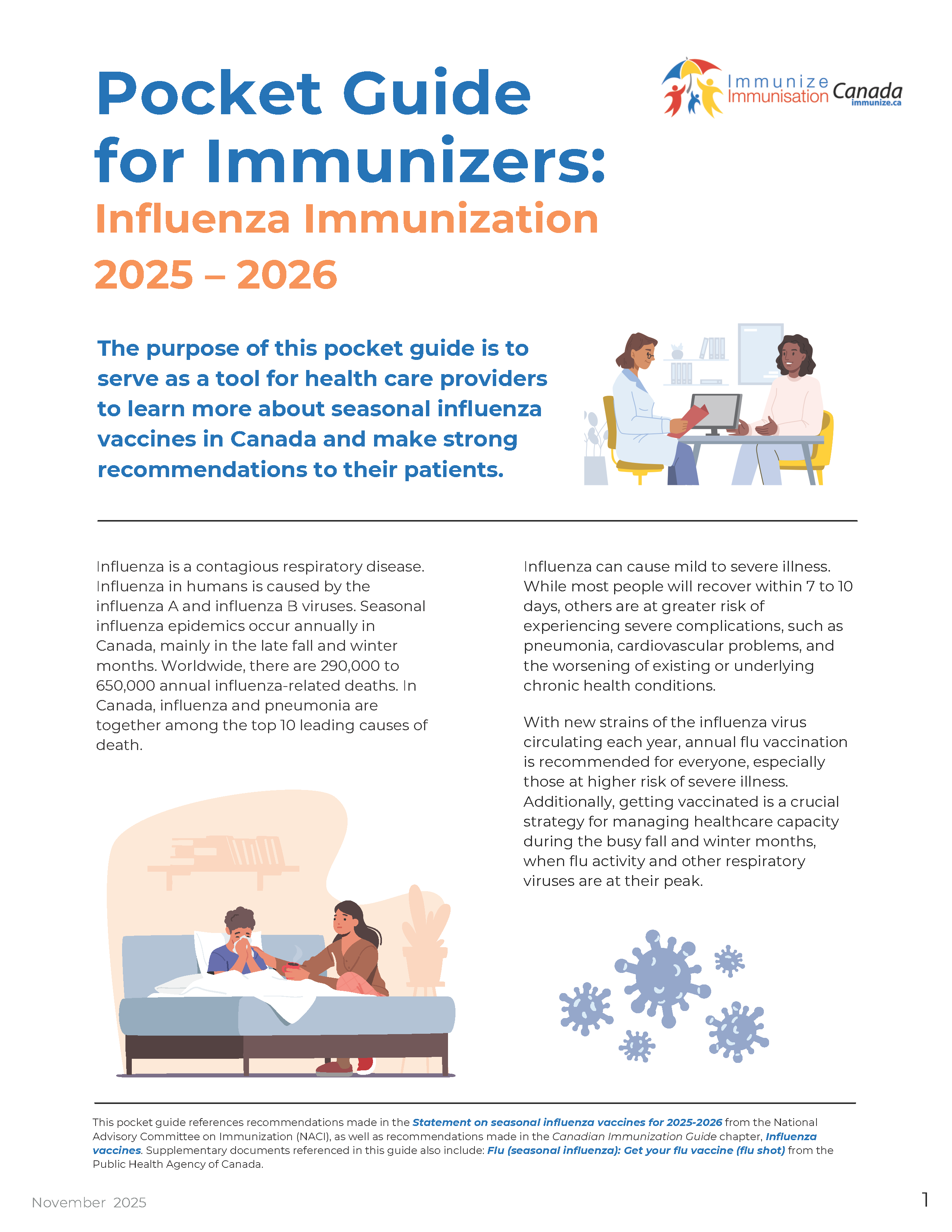 Pocket Guide for Immunizers: Influenza Immunization 2025 - 2026