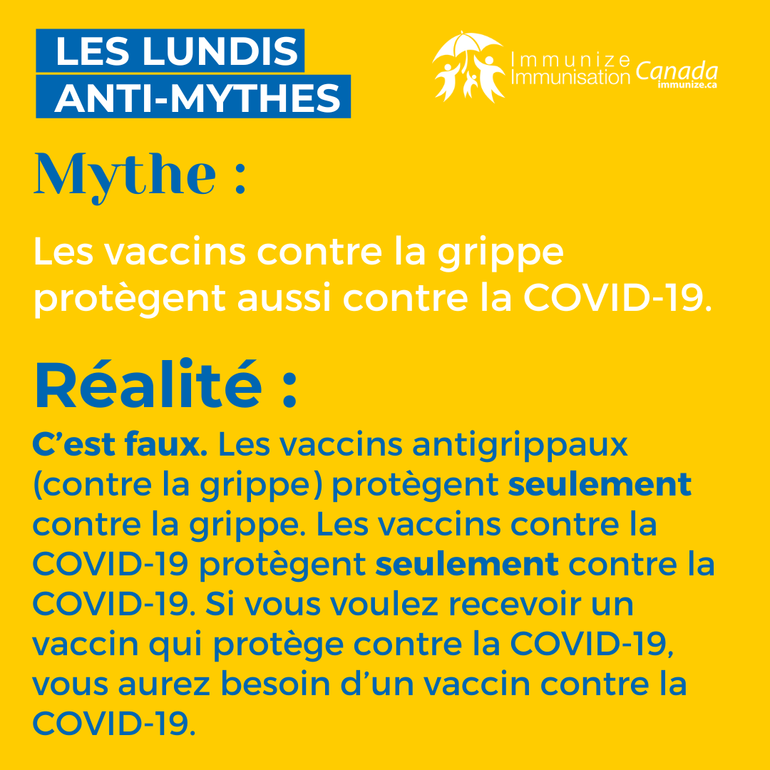 Les lundis anti-mythes (Instagram) - la grippe et la COVID-19