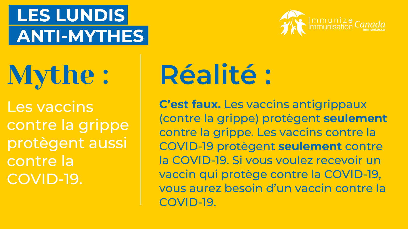 Les lundis anti-mythes (Twitter/X) - la grippe et la COVID-19