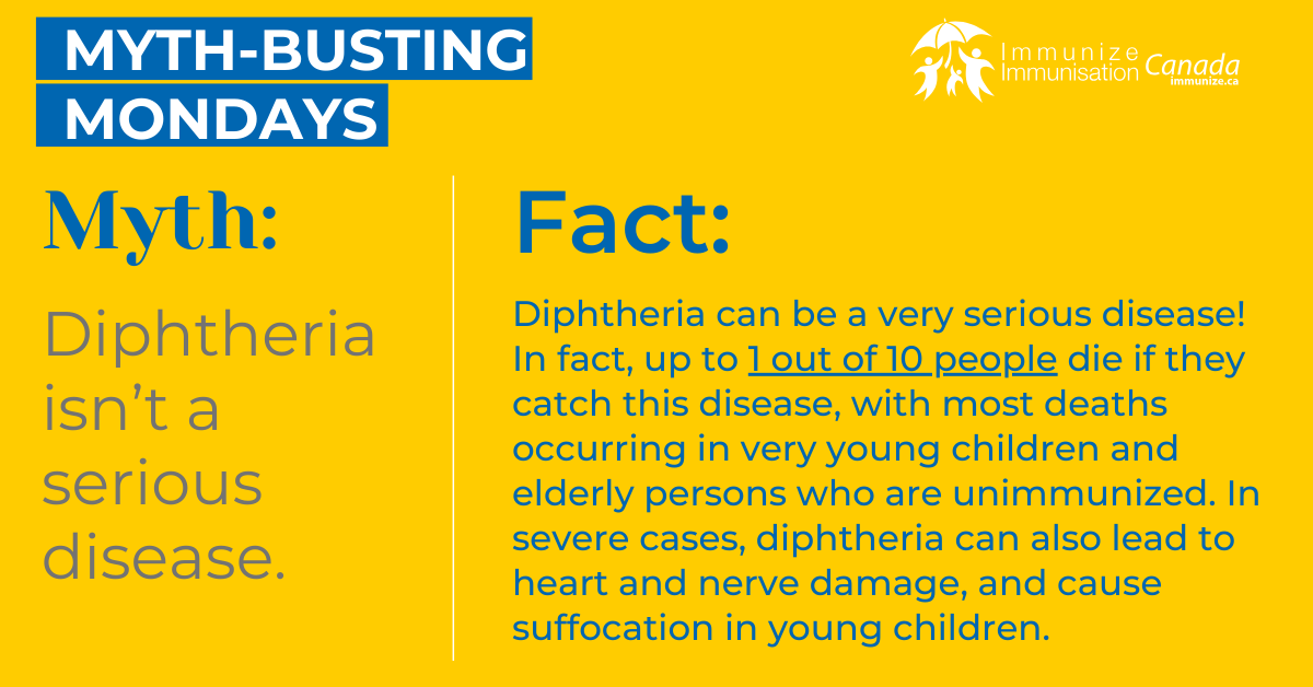 Myth-busting Monday - diphtheria - image 1 for Facebook