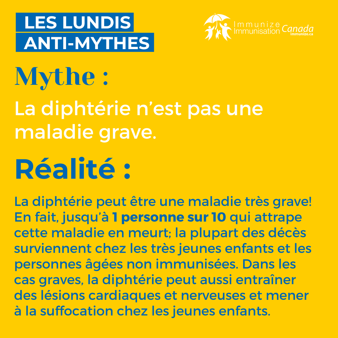 Les lundis anti-mythes (Instagram) - la diphtérie 1