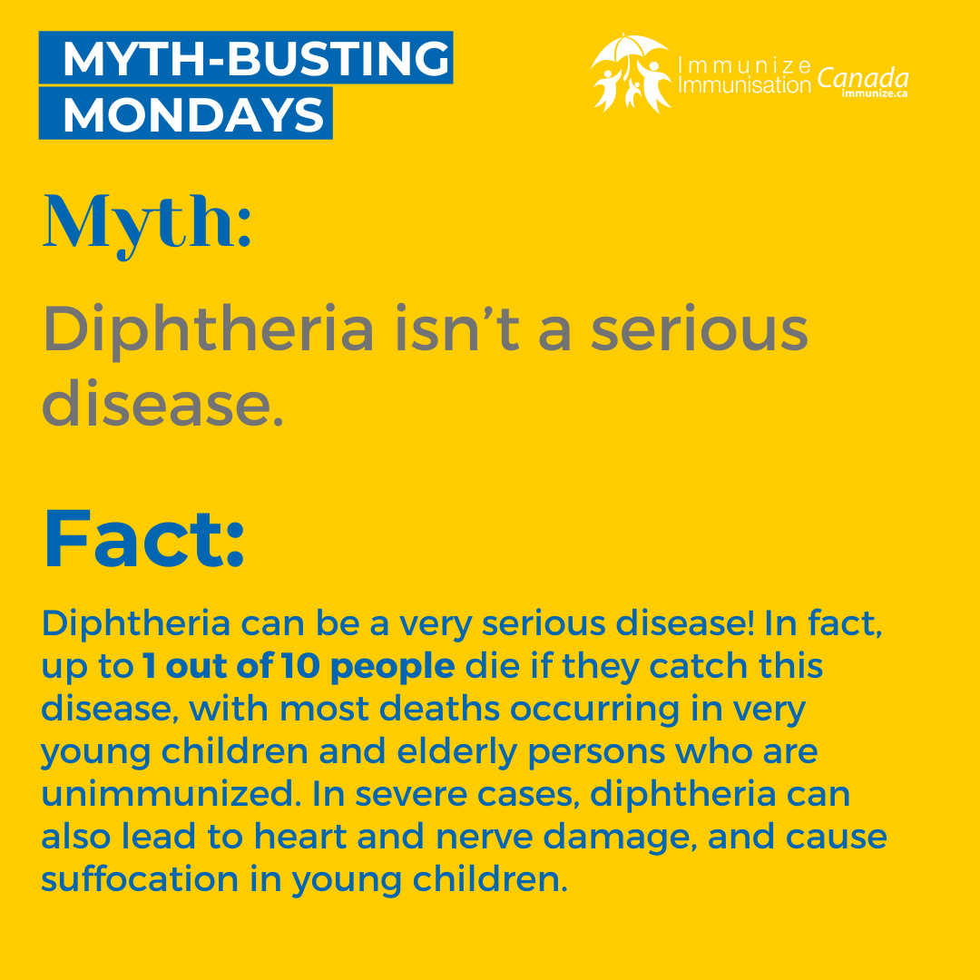 Myth-busting Monday - diphtheria - image 1 for Instagram