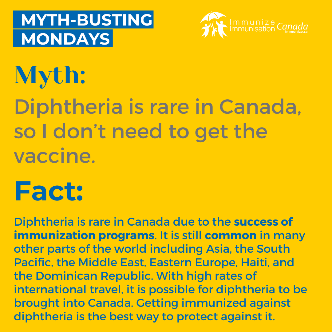 Myth-busting Monday - diphtheria - image 2 for Instagram