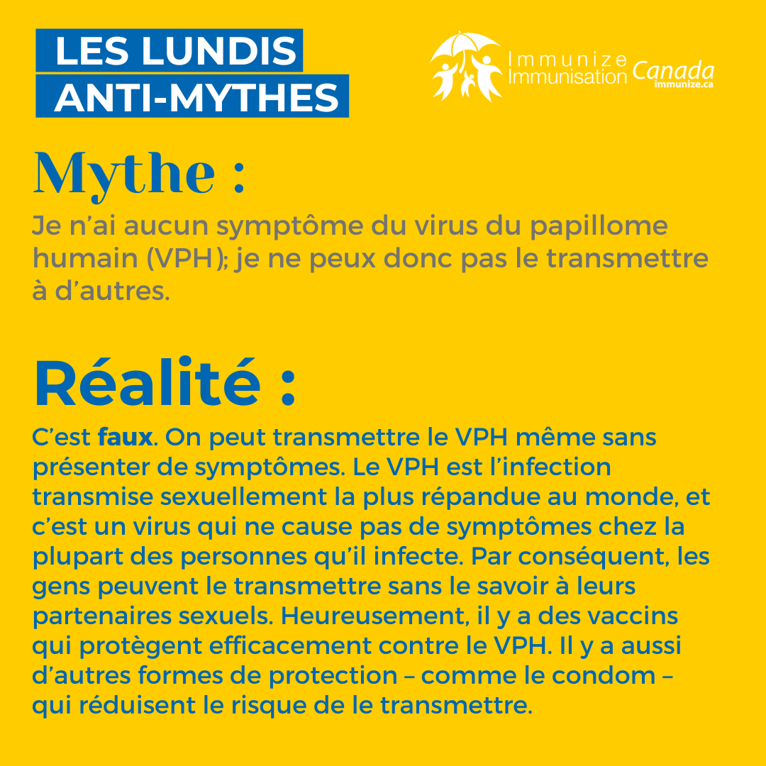 Les lundis anti-mythes - VPH - image 5 pour Instagram