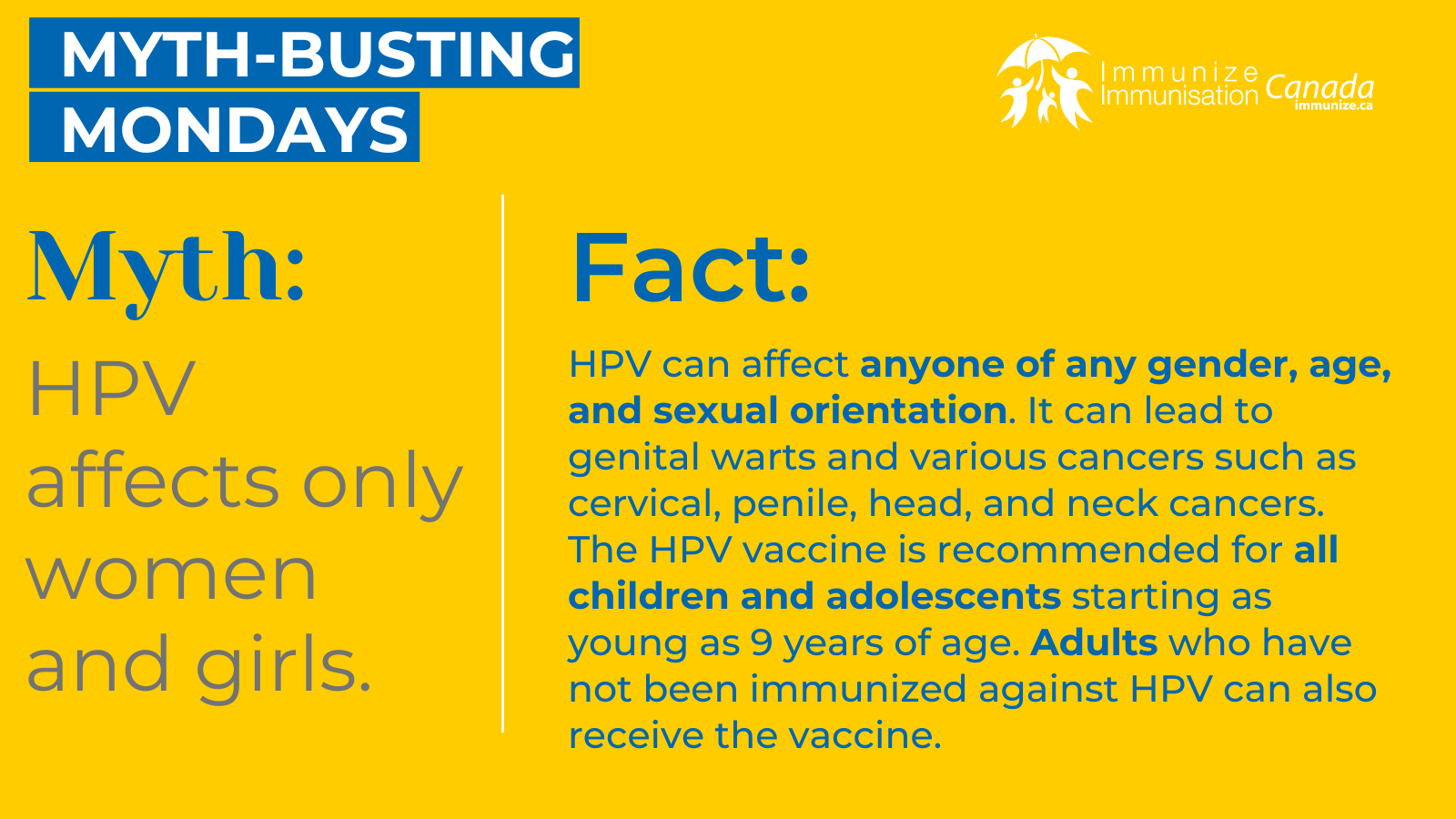 Myth-busting Mondays - HPV - image 3 for Twitter/X