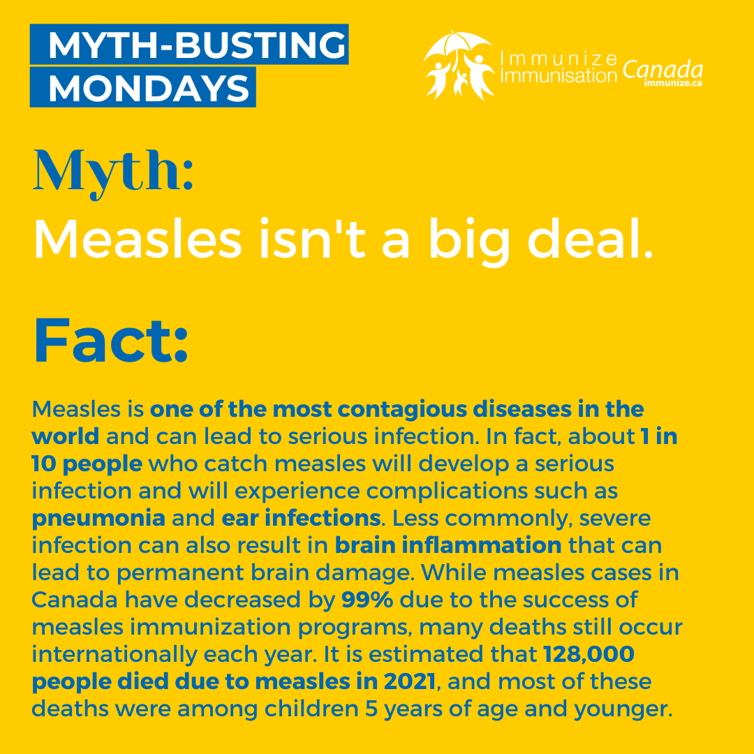 Myth-busting Mondays - measles - image 1 for Instagram