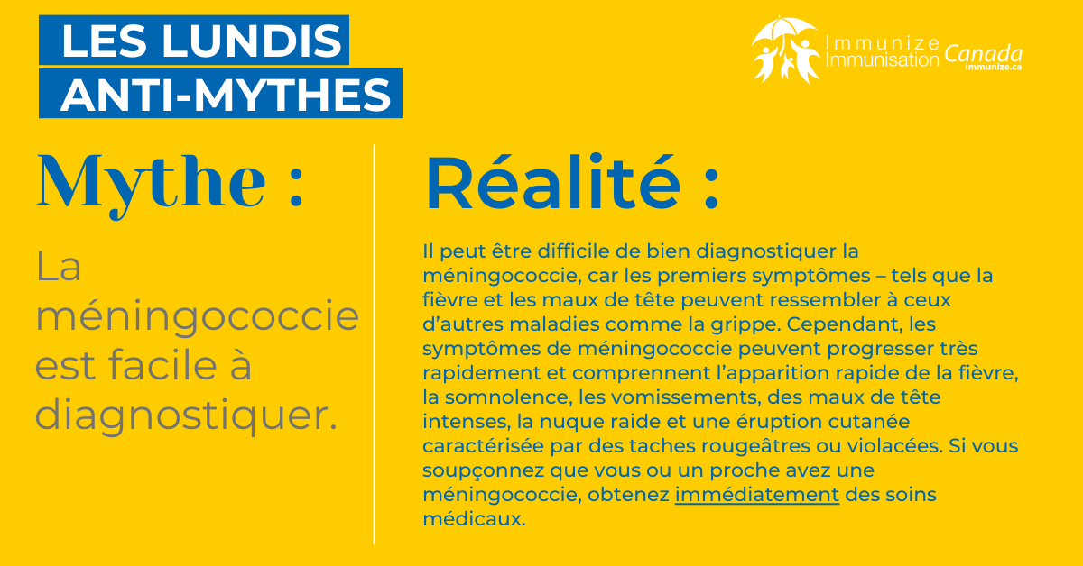 Les lundis anti-mythes - méningocoque - image 1 pour Facebook