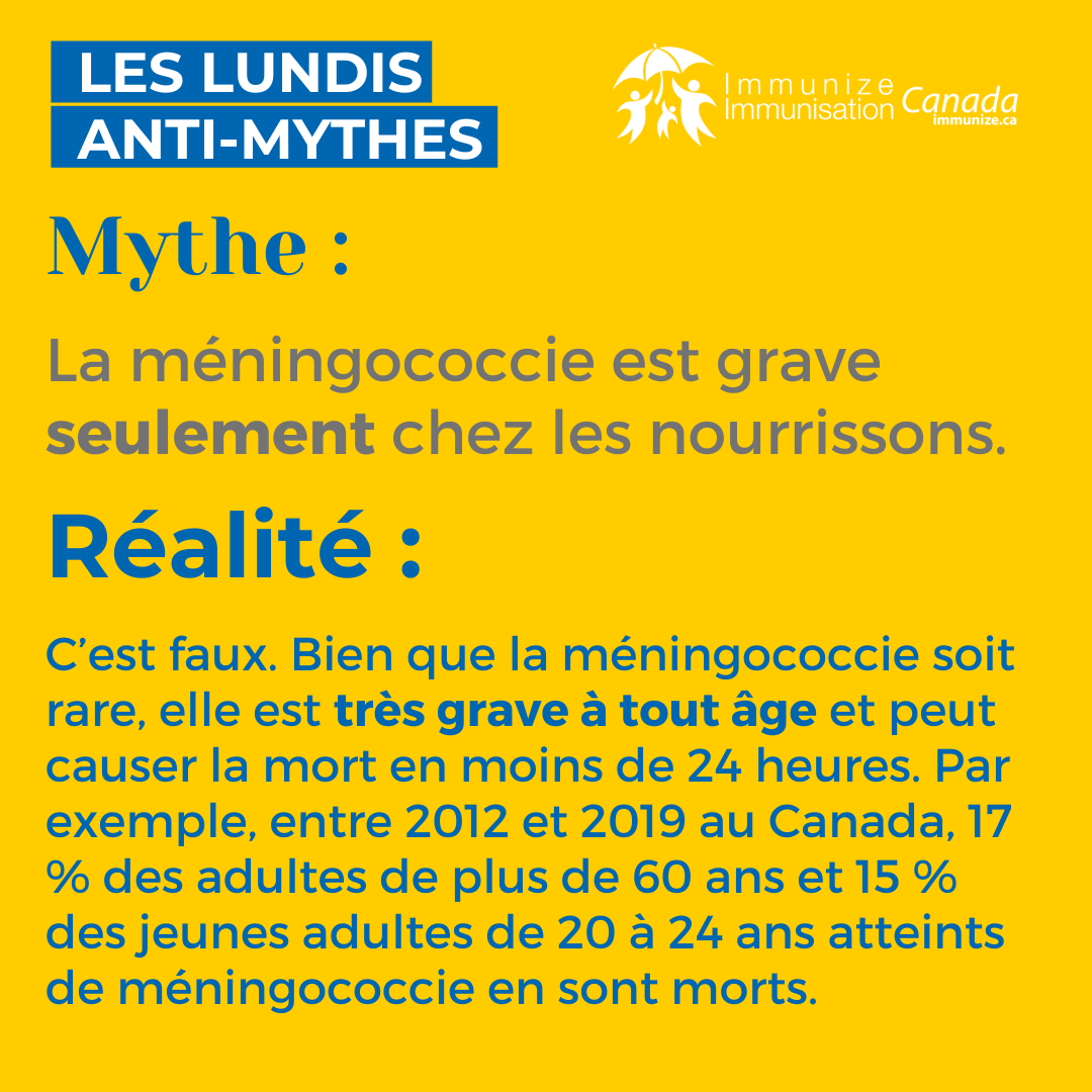 Les lundis anti-mythes - méningocoque - image 3 pour Instagram