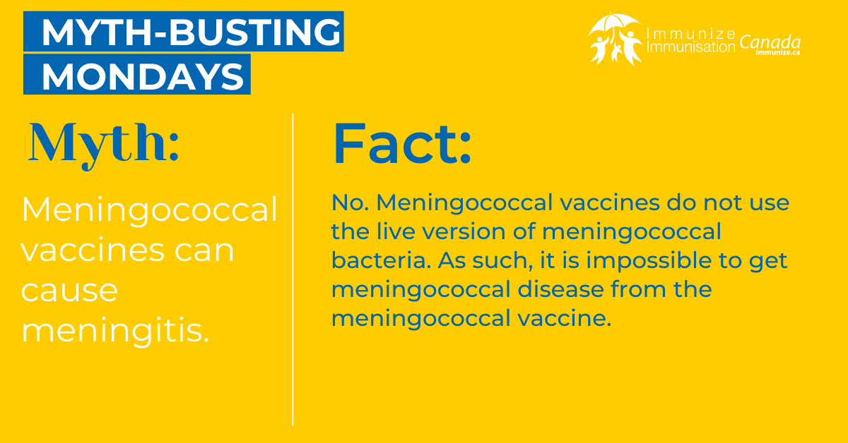 Myth-busting Mondays (Facebook) - Meningococcal 2