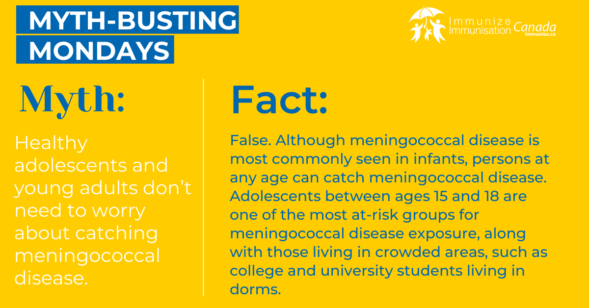 Myth-busting Mondays (Facebook) - Meningococcal 5