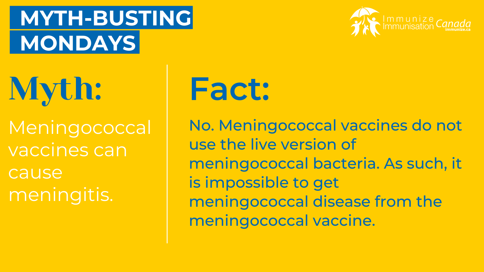 Myth-busting Mondays (Twitter/X) - Meningococcal 2