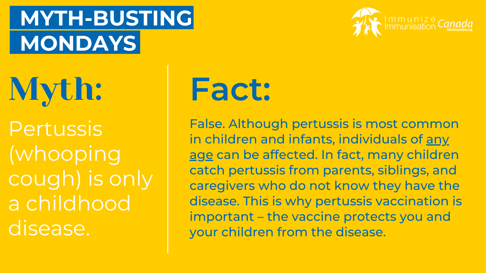 Myth-busting Monday (Twitter/X) - Pertussis 2