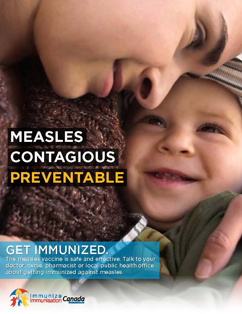 Measles. Contagious. Preventable - poster