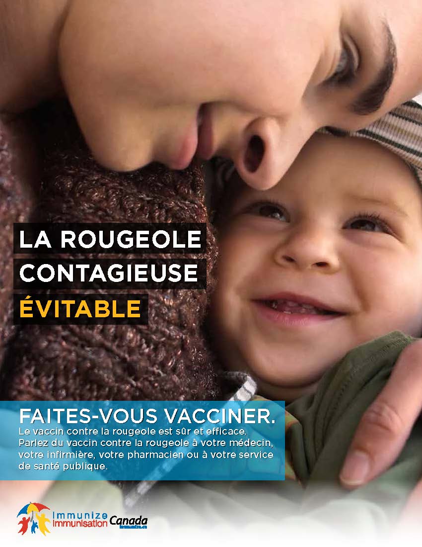 La rougeole. Contagieuse. Évitable - affiche