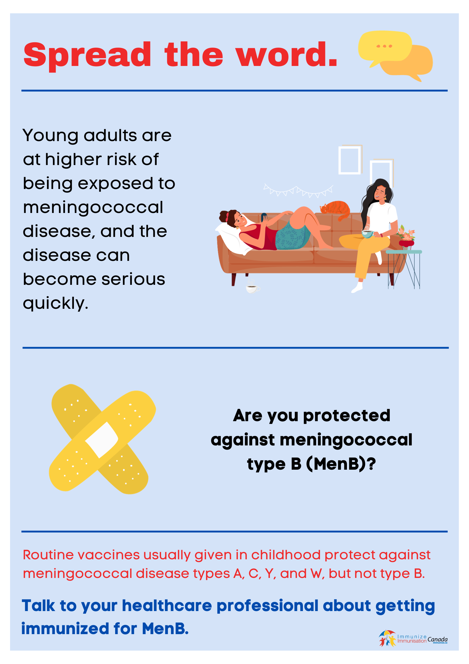 Spread the word - meningococcal B immunization - poster 5