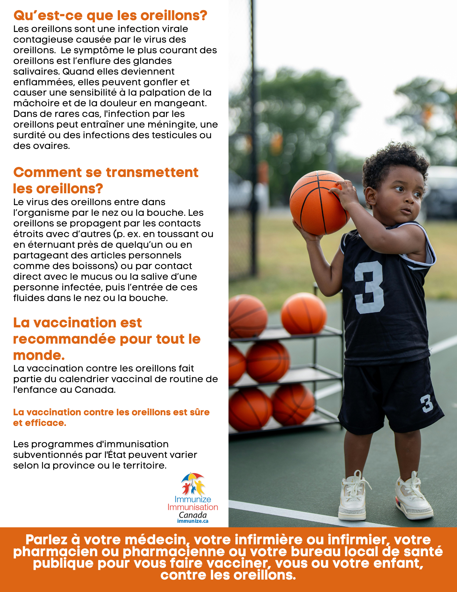 Qu'est-ce que les oreillons? - affiche 4