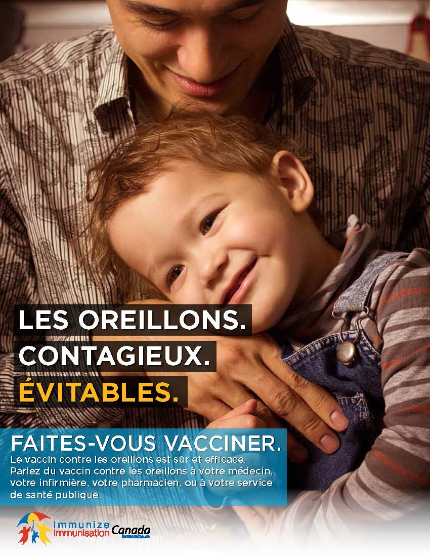 Les oreillons. Contagieux. Évitables - affiche