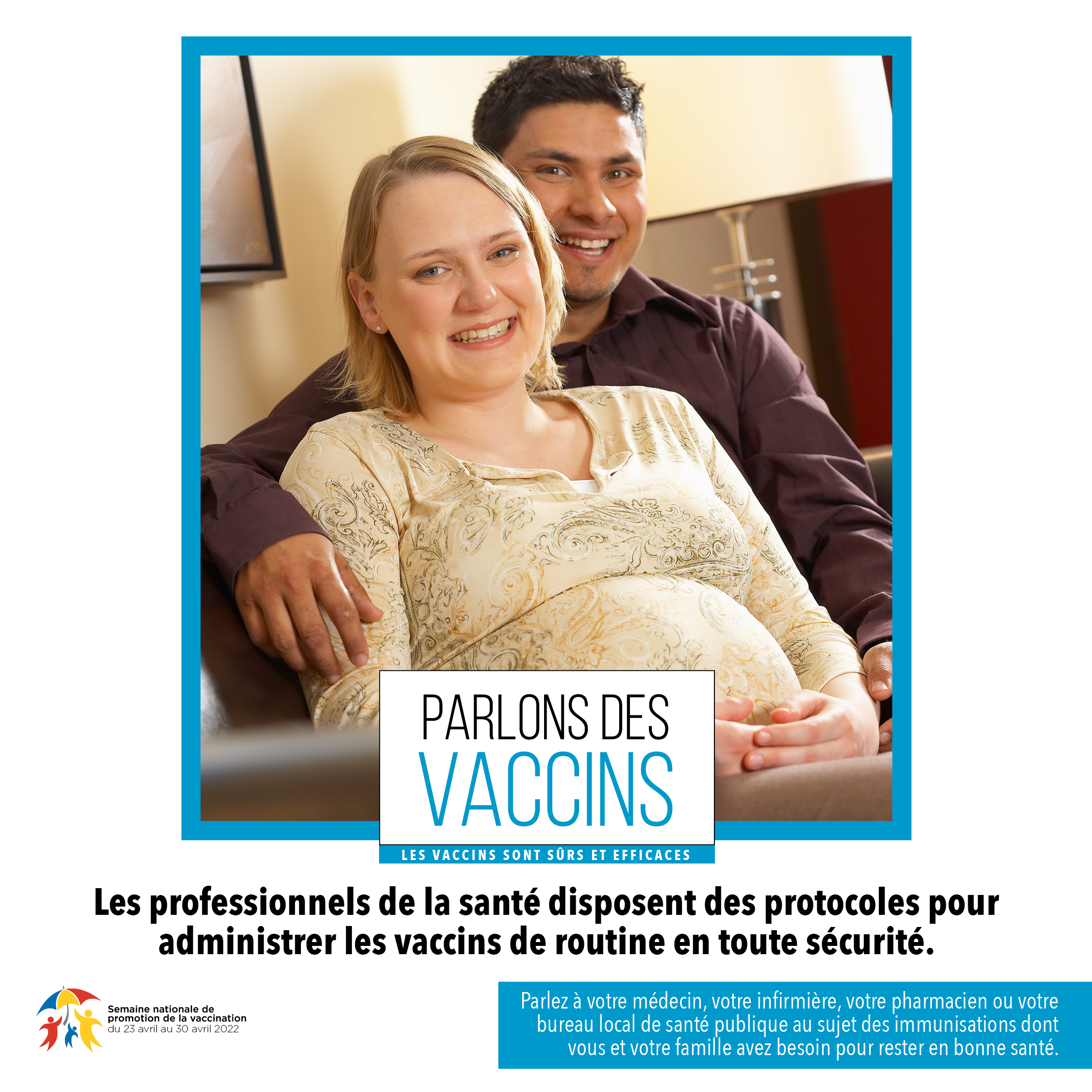 Parlons des vaccins - image pour médias sociaux A pour Facebook et Instagram