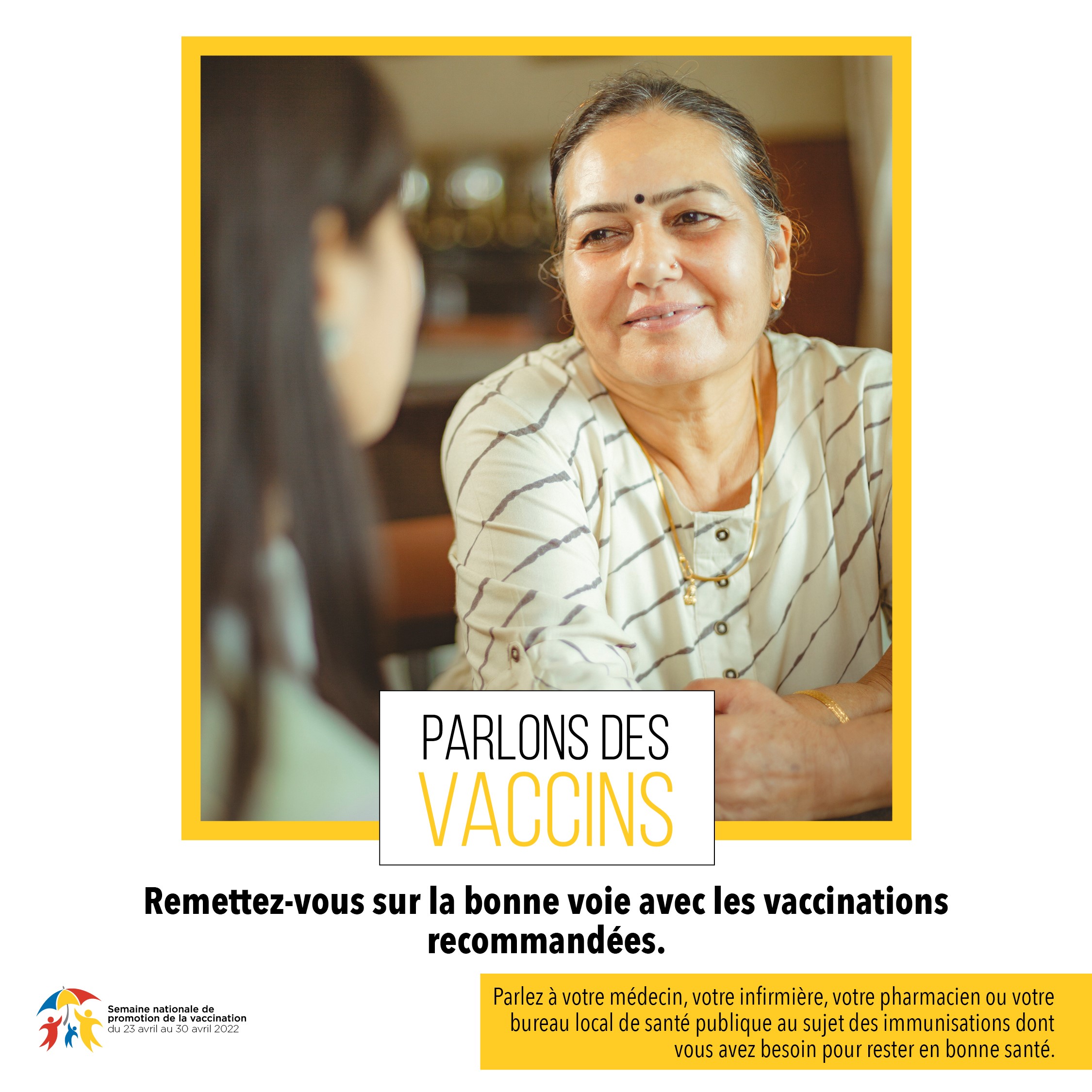 Parlons des vaccins - image pour médias sociaux C pour Facebook et Instagram