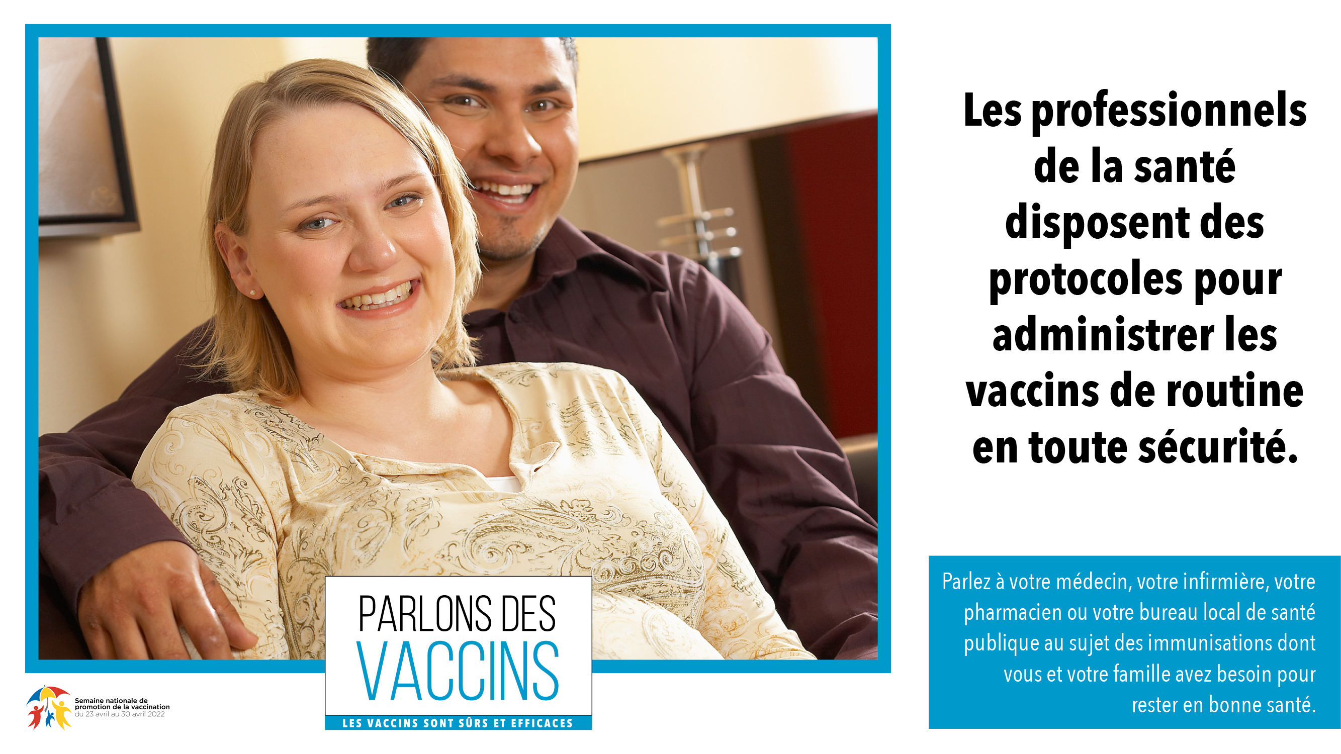 Parlons des vaccins - image pour médias sociaux A - pour Twitter
