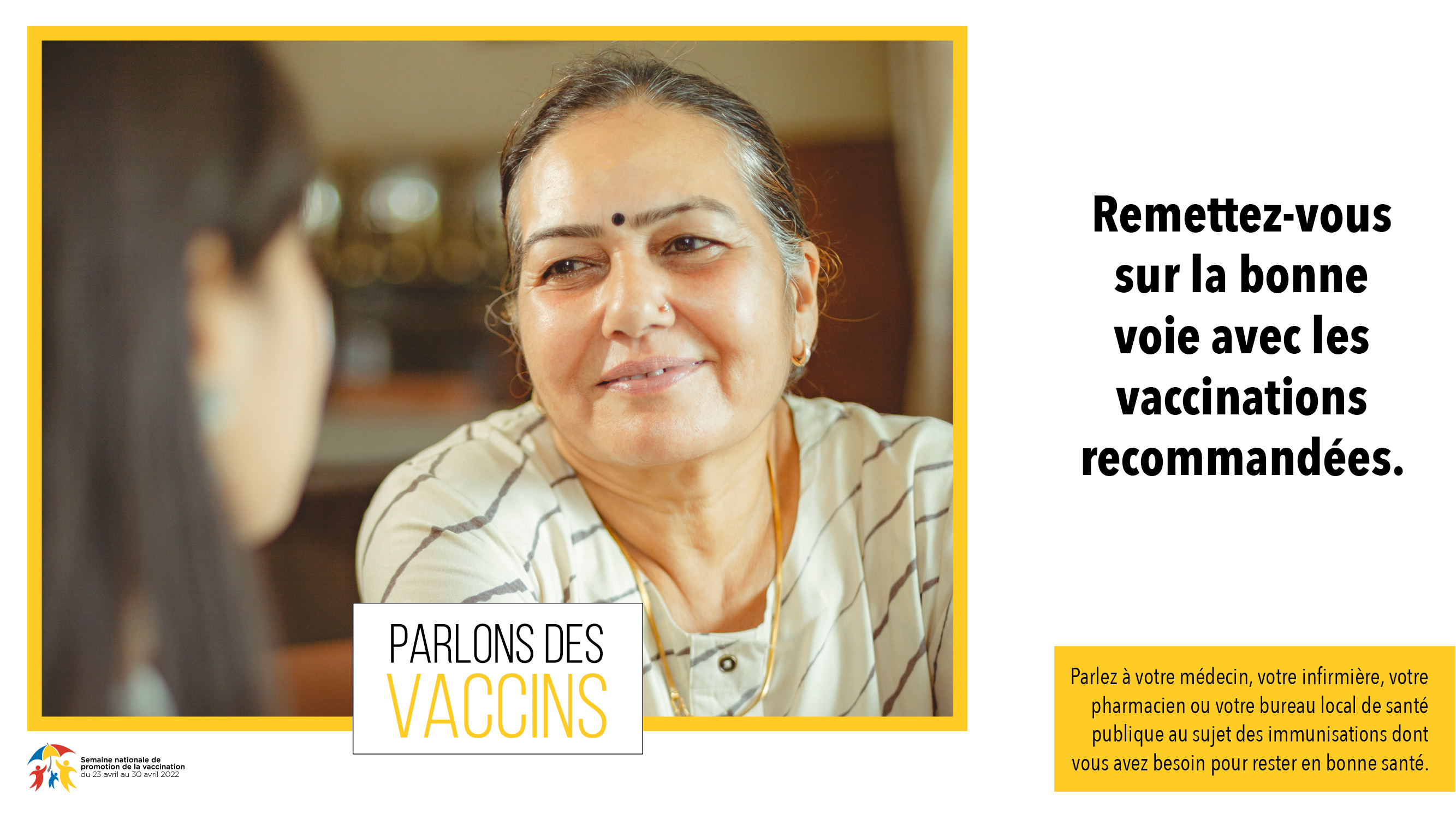 Parlons des vaccins - image pour médias sociaux C - pour Twitter