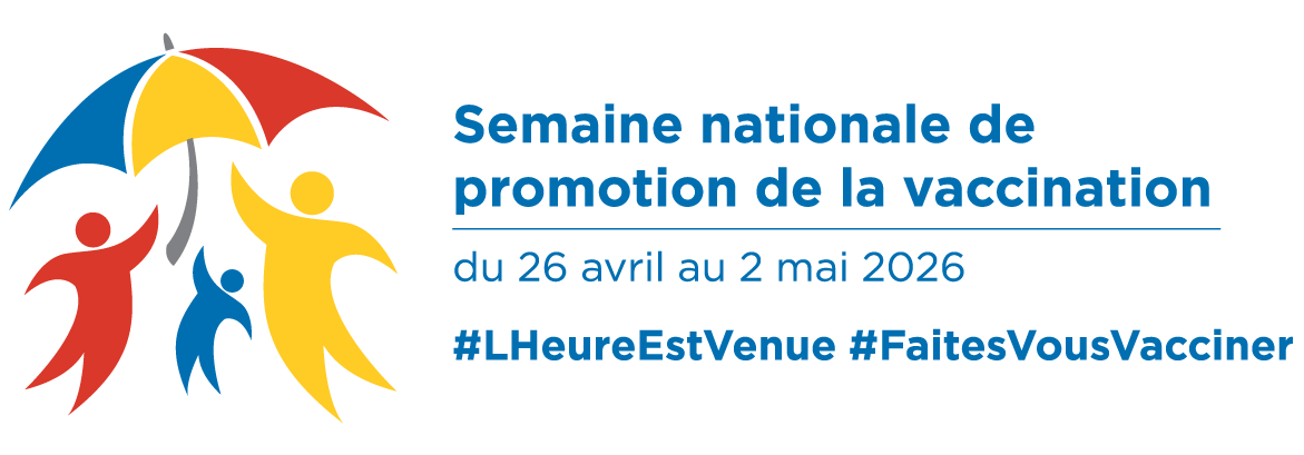 Logo pour la Semaine nationale de promotion de la vaccination 2026 - à l'horizontale