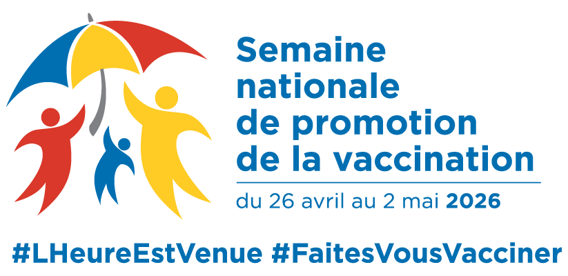 Logo pour la ​Semaine nationale de promotion de la vaccination 2026 - à la verticale