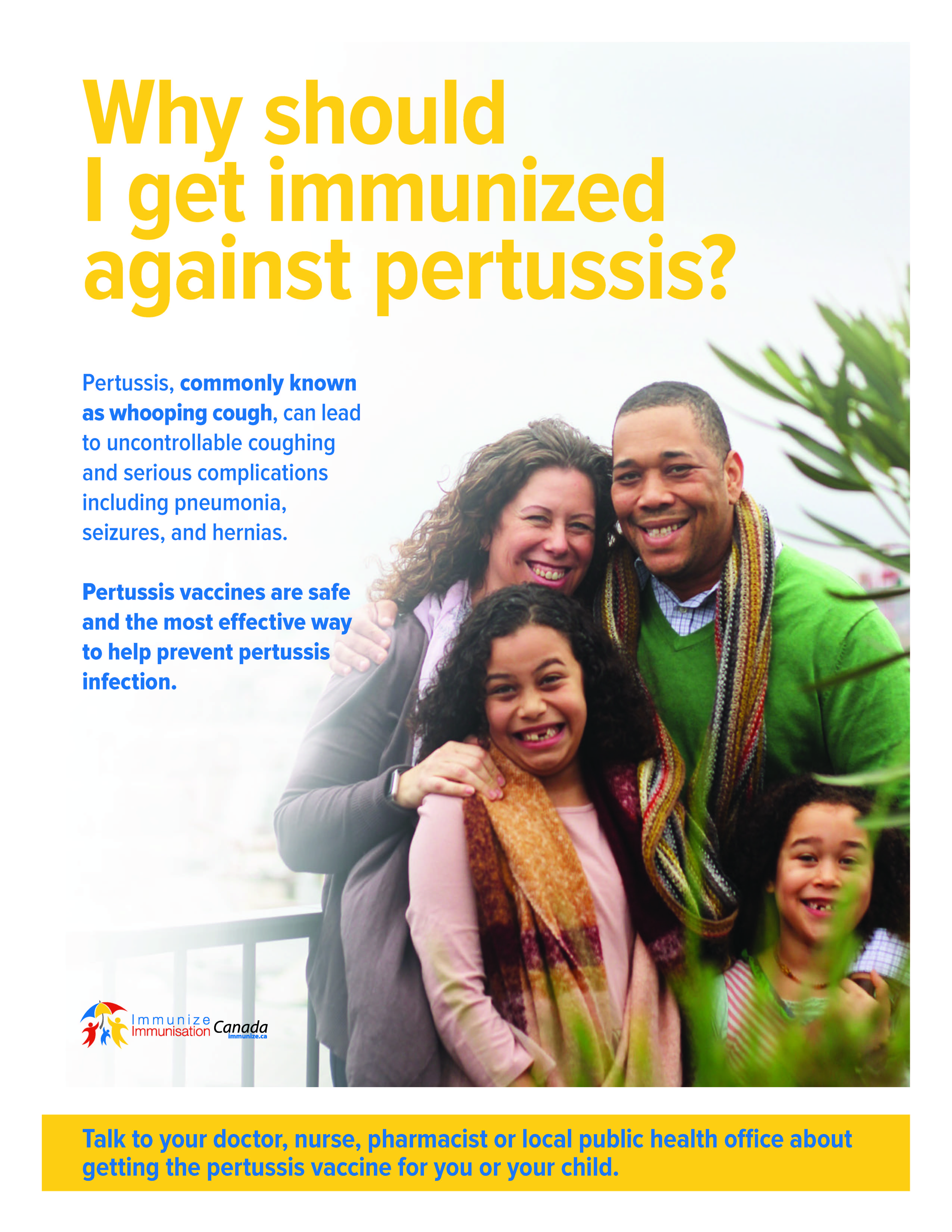 Why should I get immunized against pertussis?